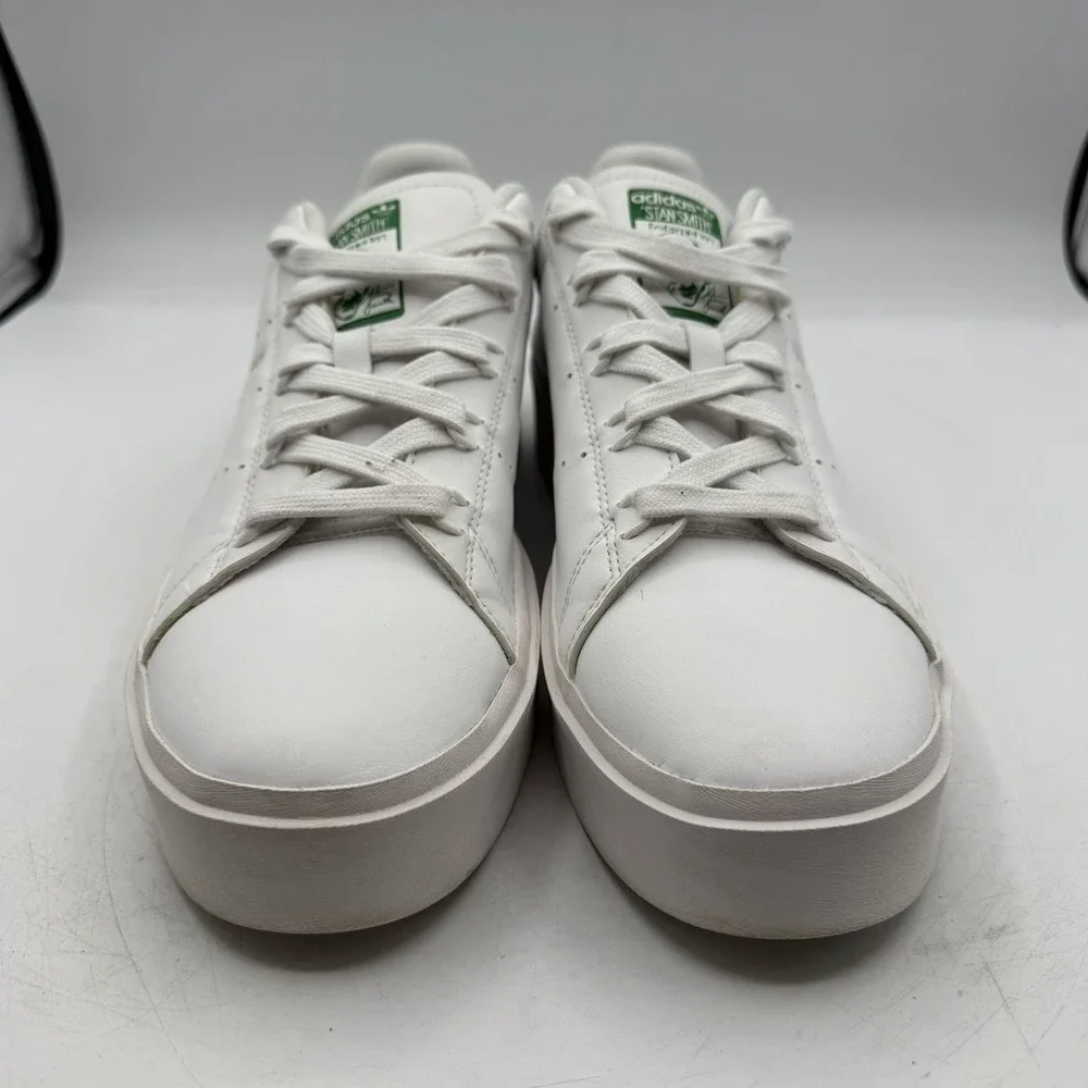 Adidas Stan‎ Smith Bonega Shoes Womens 10.5 White/Green Platform Sneakers GY9310